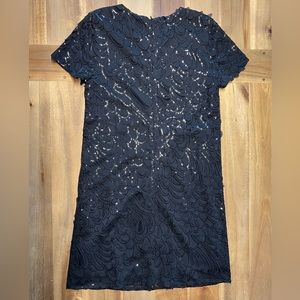 Line and Dot black mini dress